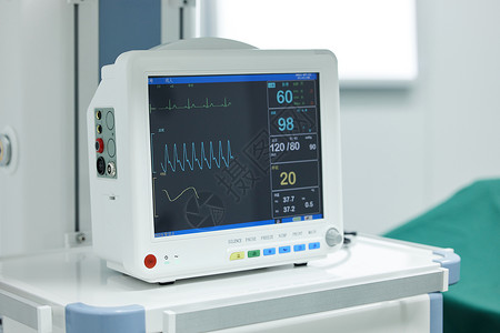 心电图设备手术室心电图机背景