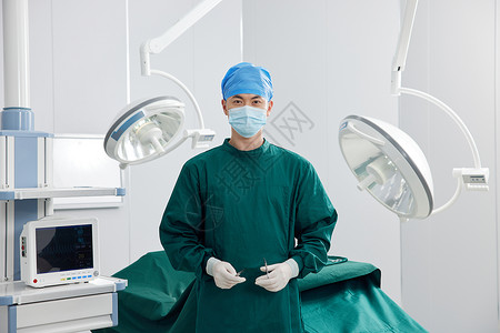 手术室男性外科医生形象图片