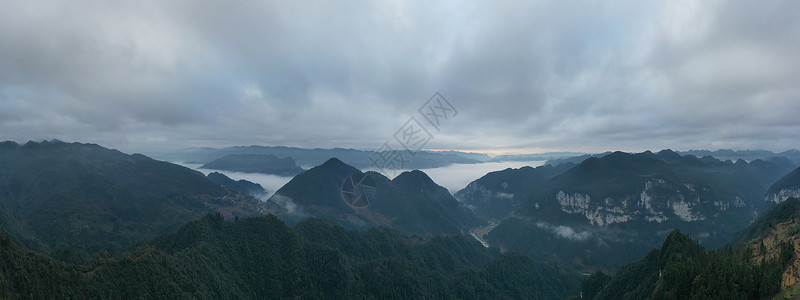 重庆丰都盖尔坪日出云海背景