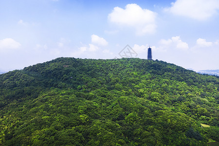 4A风景区张家港香山景区聆风塔背景