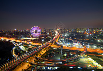 广州珠江新城珠江沿岸夜景航拍图片