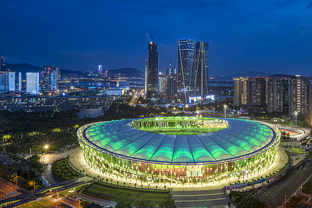 创意建筑设计深圳宝安体育馆背景