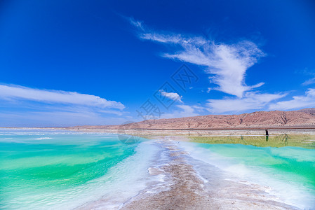 青海芒崖翡翠湖自然风光图片