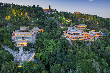 大美兰州白塔山图片素材