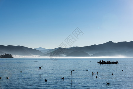 云南泸沽湖小洛水码头图片