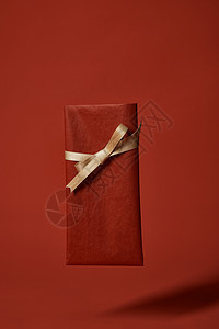 矢量红色促销装饰丝带绸带新年红包节日礼物背景