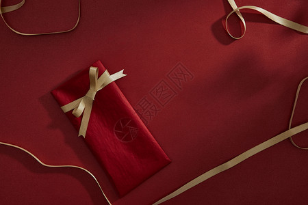 圣诞节红色节日红色礼品背景
