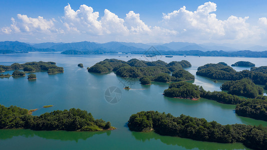 千岛湖岛上风光浙江杭州千岛湖风光背景