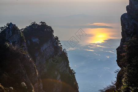 庐山五老峰国家5A级景区江西庐山景区含鄱口背景