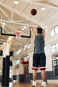 篮球运动员投篮练习背景图片