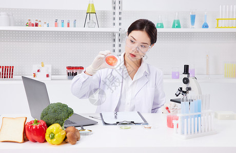 营养学家食品研究背景图片