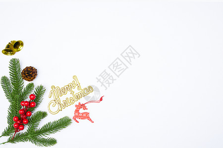 简约礼盒装饰白色简约圣诞装饰品素材背景