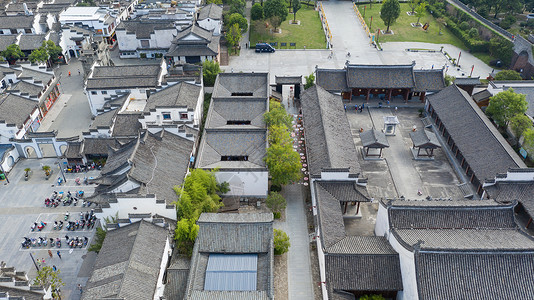 安徽黄山市徽州古城风光背景图片