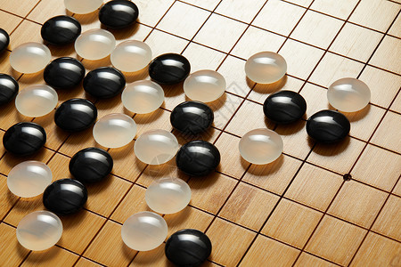 黑白问号元素围棋盘上的黑白棋子背景