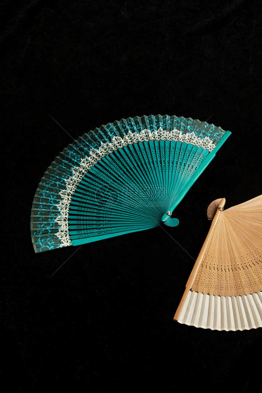 中国折扇扇子组合图片