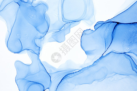 蓝色液体创意水墨青花瓷蓝色背景背景