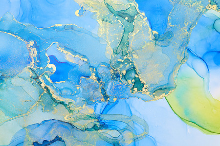 染料喷溅素材创意水墨青花瓷蓝色背景背景