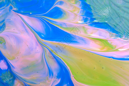 抽象绿流体油画背景