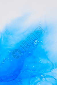 蓝水泡泡创意水墨扩散蓝色背景背景