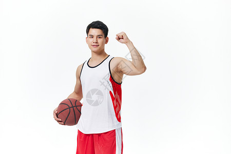 篮球用品打篮球的男性形象背景