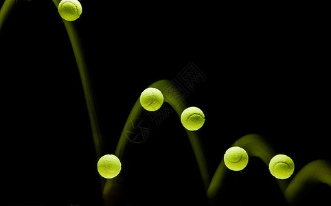 网球频闪运动轨迹高清图片