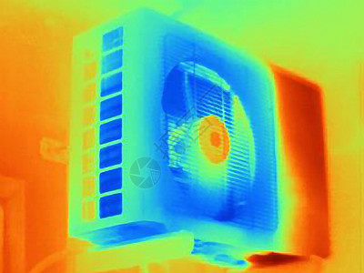 空调外机的热成像图片