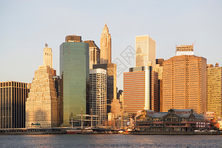 滨海城市天线纽约高清图片素材