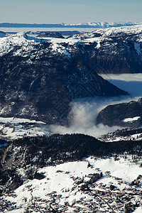 雪山的空中景象图片