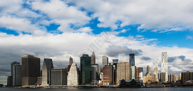 美国纽约市曼哈顿天线全景城市的高清图片素材