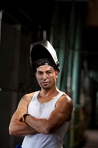 焊接头盔工业人图片