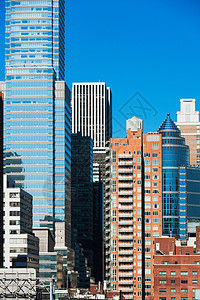 纽约市现代摩天大楼建筑学高清图片素材