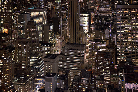 夜晚美国的纽约市曼哈顿背景图片