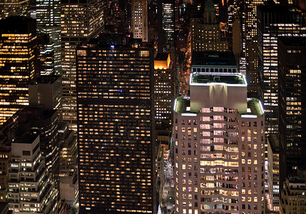 美国纽约市曼哈顿夜高清图片素材