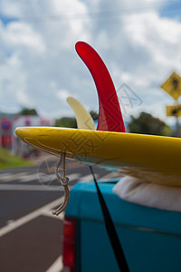 夏威夷美国的卡车上浮油板背景图片