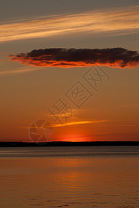 瑞典拉普兰卢利亚水上日落图片