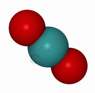 3D二氧化碳分子模型背景图片