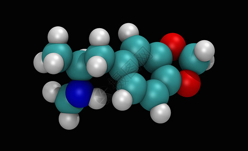 3D药物分子模型背景图片