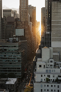 美国纽约市中区曼哈顿阳光高清图片素材
