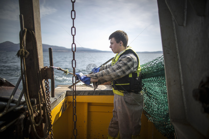 苏格兰Skye岛渔场网钓鱼苏格兰Skye岛图片