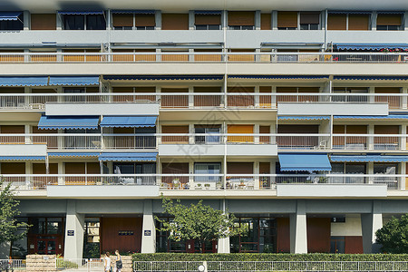 法国维希公寓楼背景图片