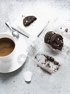 咖啡和巧克力曲奇饼图片