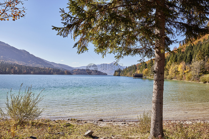 德国巴伐利亚Walchen湖景观图图片
