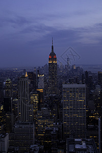 航拍美国纽约的夜晚图片