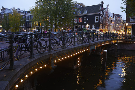 荷兰阿姆斯特丹运河桥图片
