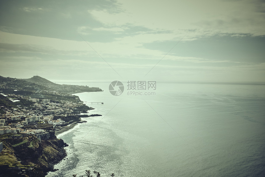 葡萄牙吉劳角马德拉海岸线立面图图片