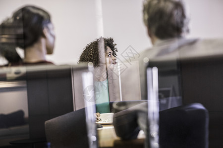 董事会议中女企业家和商人的视窗观点图片