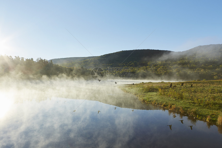 美国纽约州CatskillParkColgate湖野林风景观图片