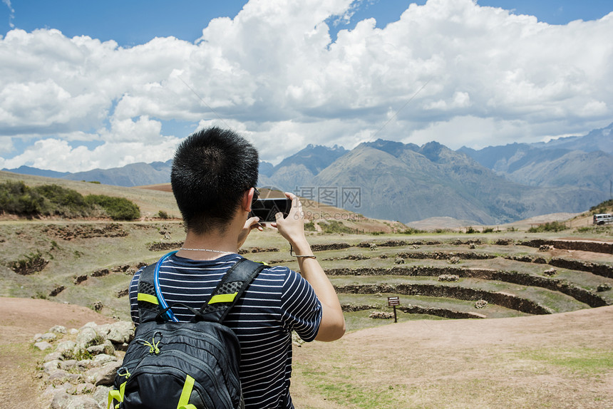 用手机拍照的人秘鲁库斯科南美洲图片