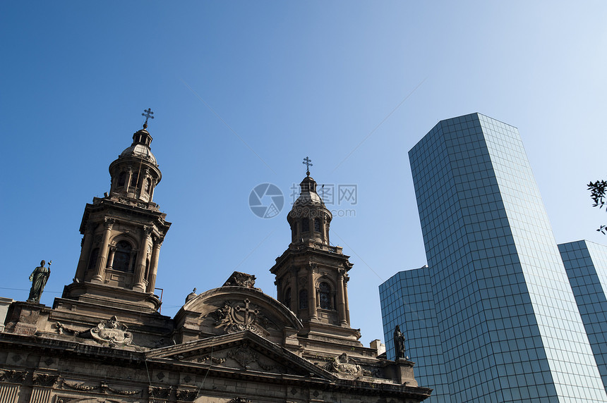 智利圣地亚哥Armas广场大都会教堂图片