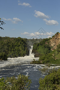 尼罗河和乌干达穆尔奇松瀑布公园图片